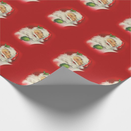  kerstman cadeaupapier (Hoek)