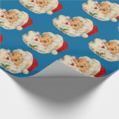 kerstman cadeaupapier (Hoek)