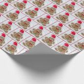 kerstman cadeaupapier (Hoek)
