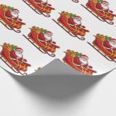 Kerstman Cadeaupapier (Hoek)