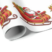 Kerstman Cadeaupapier (Rol Hoek)