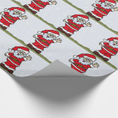 kerstman cadeaupapier (Hoek)