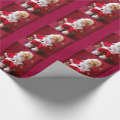 Kerstman Cadeaupapier (Hoek)