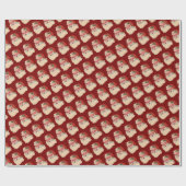 kerstman cadeaupapier (Vlak)