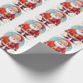 Kerstman Cadeaupapier (Hoek)