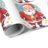 Kerstman Cadeaupapier (Rol Hoek)