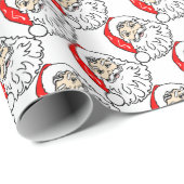 Kerstman Cadeaupapier (Rol Hoek)