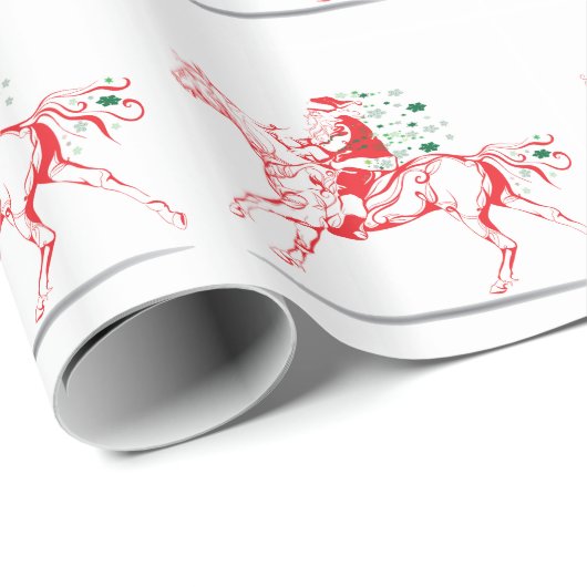 Kerstman Cadeaupapier (Rol Hoek)