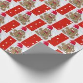 kerstman cadeaupapier (Hoek)