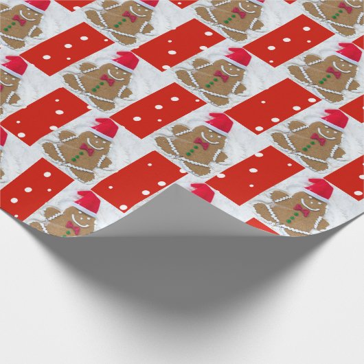 kerstman cadeaupapier (Hoek)