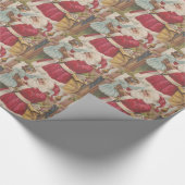  kerstman cadeaupapier (Hoek)