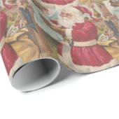  kerstman cadeaupapier (Rol Hoek)