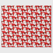 kerstman cadeaupapier (Vlak)