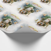 kerstman cadeaupapier (Hoek)