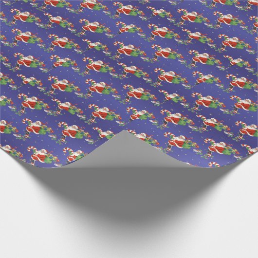 kerstman cadeaupapier (Hoek)