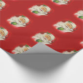 kerstman cadeaupapier (Hoek)