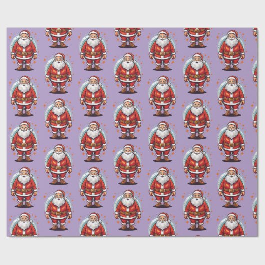 Kerstman Cadeaupapier (Vlak)