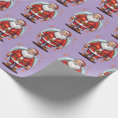 Kerstman Cadeaupapier (Hoek)