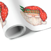 Kerstman Cadeaupapier (Rol Hoek)