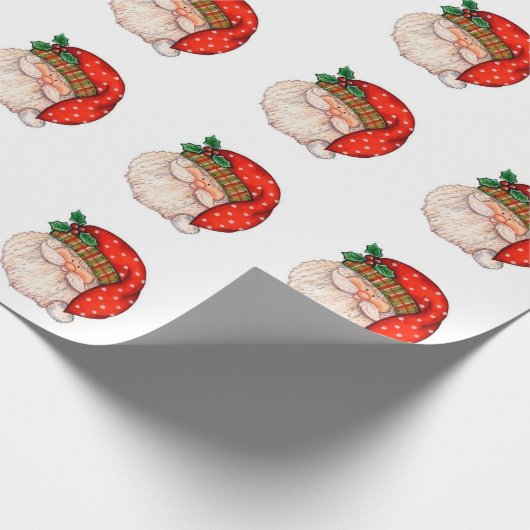 Kerstman Cadeaupapier (Hoek)