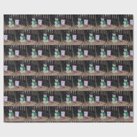 Kerstman Cadeaupapier (Vlak)