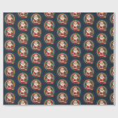 Kerstman Cadeaupapier (Vlak)