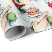  kerstman cadeaupapier (Rol Hoek)