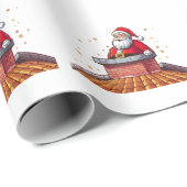 Kerstman Cadeaupapier (Rol Hoek)