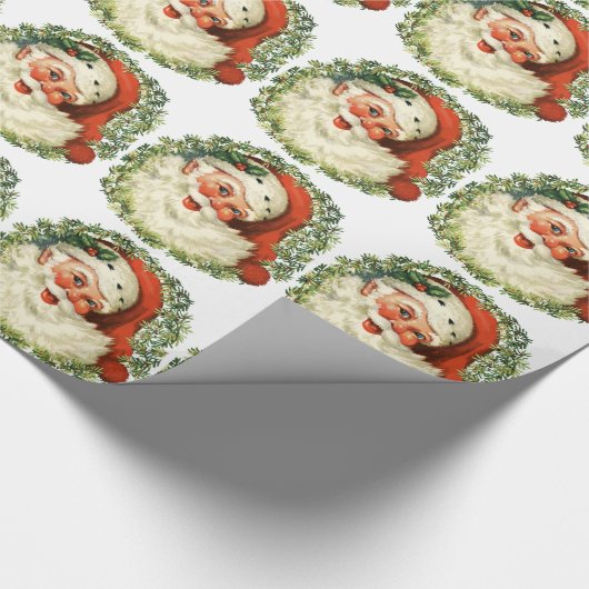  kerstman cadeaupapier (Hoek)