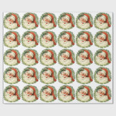  kerstman cadeaupapier (Vlak)