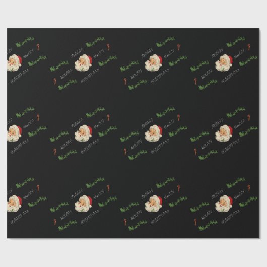  kerstman cadeaupapier (Vlak)