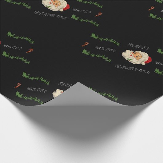  kerstman cadeaupapier (Hoek)