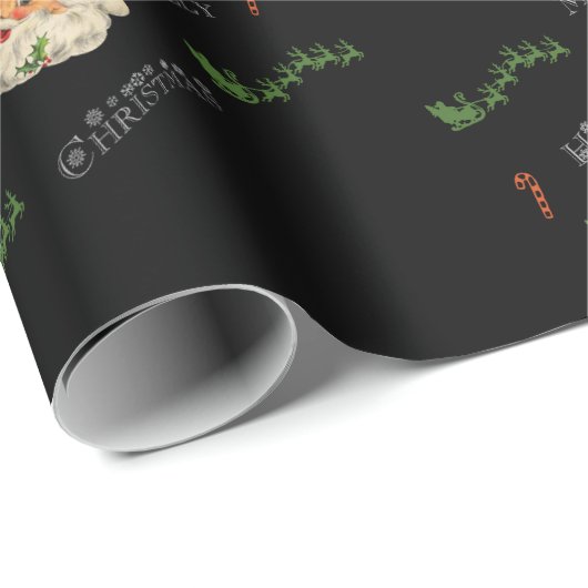  kerstman cadeaupapier (Rol Hoek)