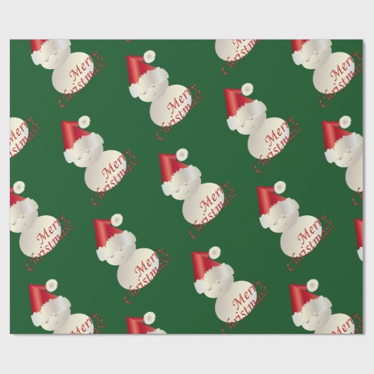 Kerstman Cadeaupapier (Vlak)