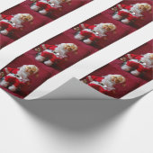  kerstman cadeaupapier (Hoek)