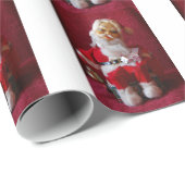  kerstman cadeaupapier (Rol Hoek)