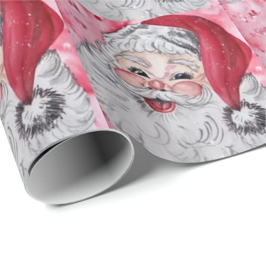  kerstman cadeaupapier (Rol Hoek)