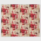 kerstman cadeaupapier (Vlak)