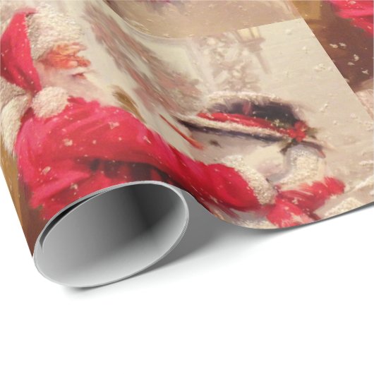 kerstman cadeaupapier (Rol Hoek)