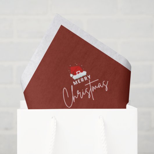 Kerstman & Cadeaupatroon Tissuepapier (Cadeauzakje)