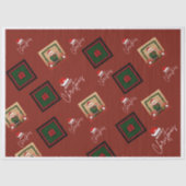 Kerstman & Cadeaupatroon Tissuepapier (Voorkant)