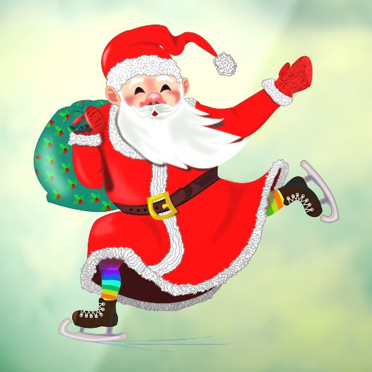 Kerstman cadeaus met Kerstmis Raam Cling Raamsticker (Vel 3)