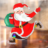 Kerstman cadeaus met Kerstmis Raam Cling Raamsticker (Vel 2)