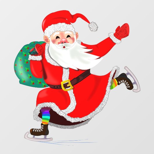 Kerstman cadeaus met Kerstmis Raam Cling Raamsticker (Vel)