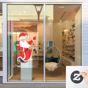 Kerstman cadeaus met Kerstmis Raam Cling Raamsticker