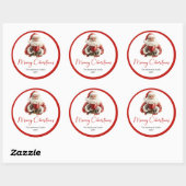 Kerstman Cadeautag Label voor Inpakpapier (Vel)