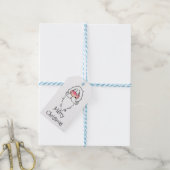 Kerstman Cadeautags Cadeaulabel (Met Touw)