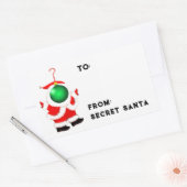 Kerstman Cadeautags Rechthoekige Sticker (Envelop)