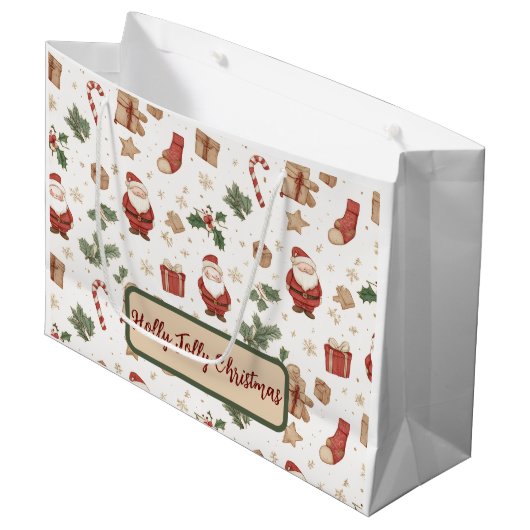 Kerstman cadeautas - Fantasievol ontwerp (Voorkant Gekanteld)