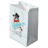 Kerstman cadeauzak Rock and Roll Medium Cadeauzakje (Achterkant Gekanteld)